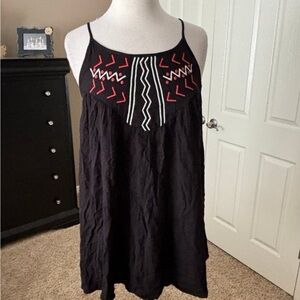 BB Dakota Black Dress with Red and White Accents